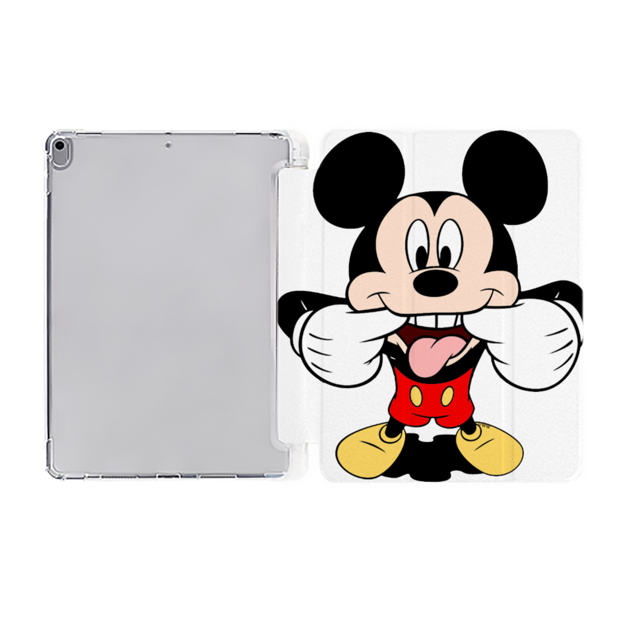 ミッキーマウス Mickey Mouse IPad ケース ペン収納付き 三つ折りスタンド PUレザー×シリコン 対応機種9.5/10.5/10.9インチ
